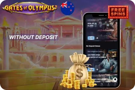 Gates of Olympus no deposit free spins bonus for New Zealand players